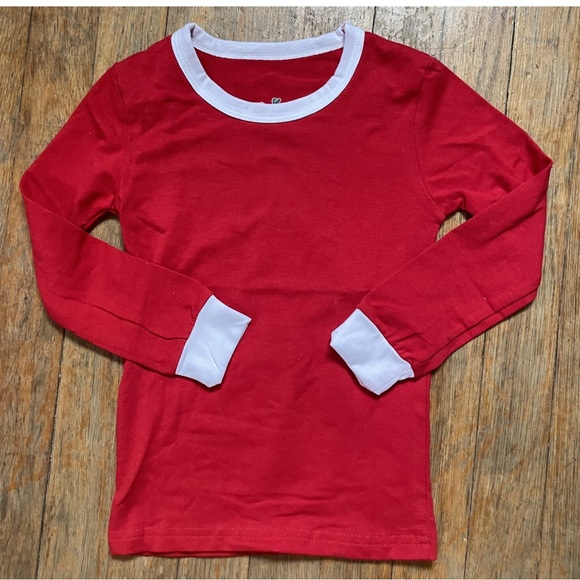 Coral Bee Kids Red & White Pajama Set ~ sz 5 - Picture 2 of 5